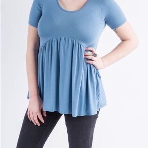 Agnes & Dora Muse Top- Denim Blue NWT